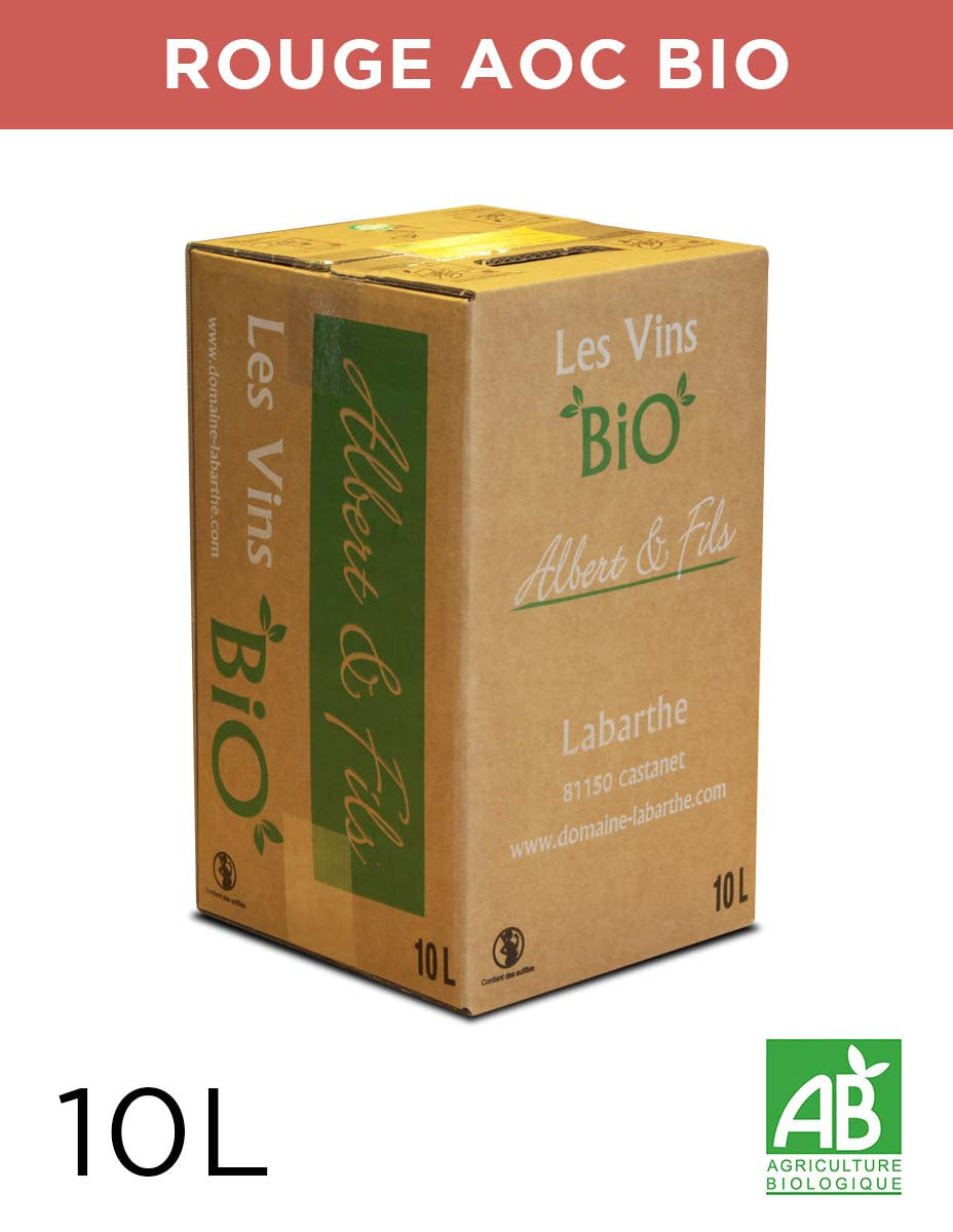 Vin rouge 13.5° 10L Gaillac AOC Bio