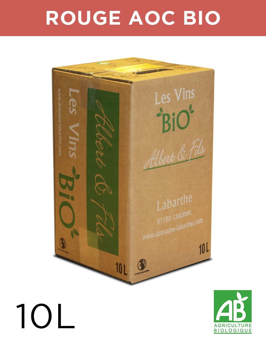 Vin rouge 13.5° 10L Gaillac AOC Bio - Domaine de Labarthe