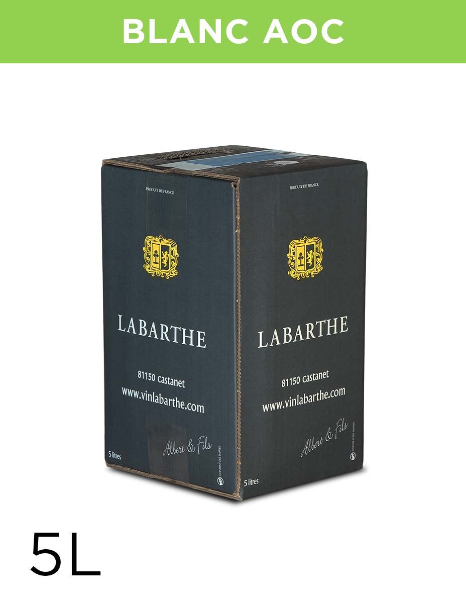 Vin blanc sec 12° 5L Gaillac AOC - Domaine de Labarthe