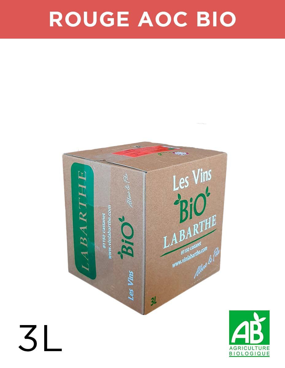 Vin rouge 13° 3L Gaillac AOC Bio - Domaine de Labarthe