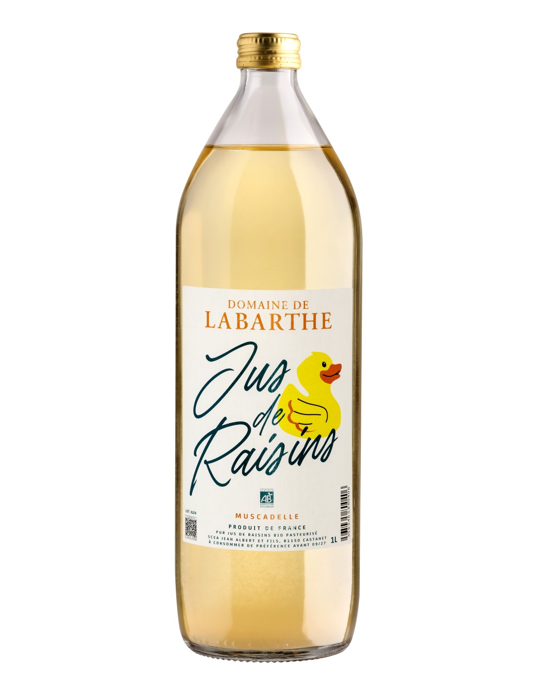 Organic white grape juice 1L - Domaine de Labarthe