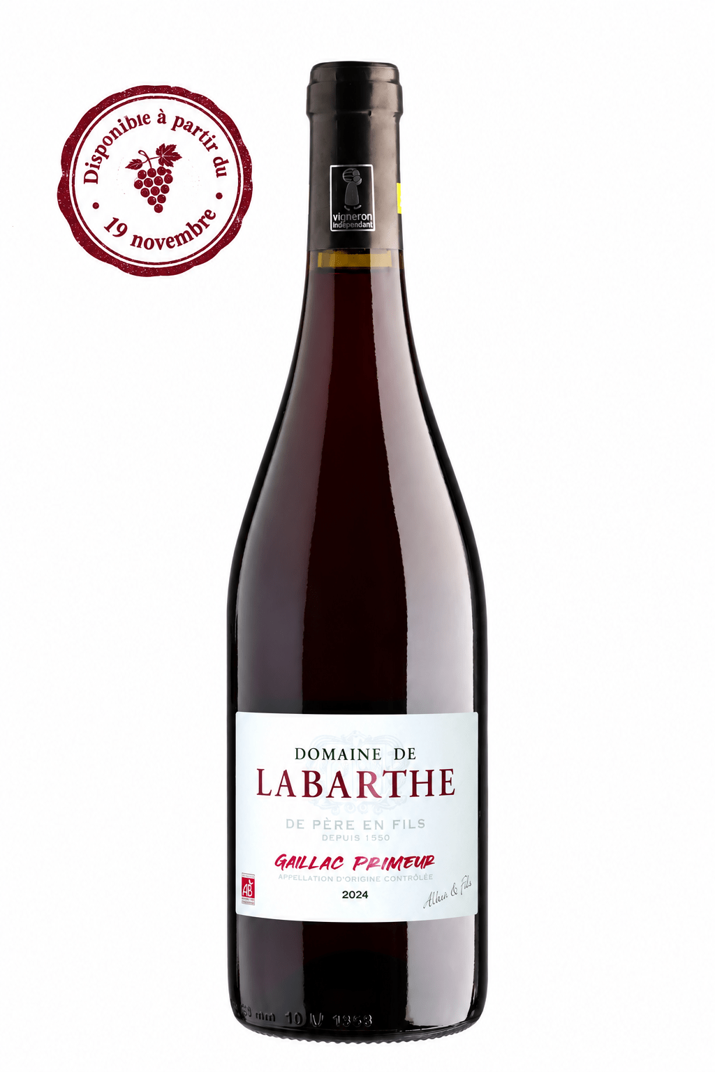 Rouge Gaillac Primeur AOC Bio (précommande : disponible à partir du 19 novembre) - Domaine de Labarthe
