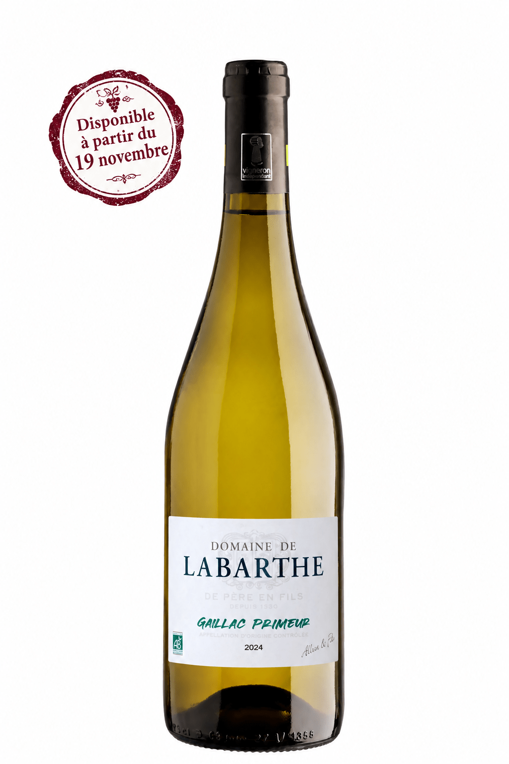 Blanc Sec Gaillac Primeur AOC Bio (précommande : disponible à partir du 19 novembre) - Domaine de Labarthe
