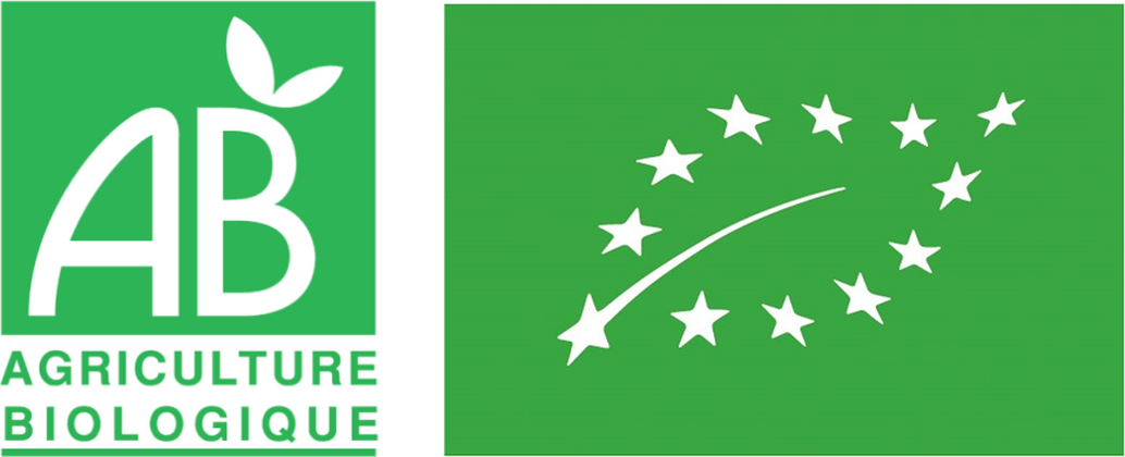 Logo AB Agriculture Biologique et Eurofeuille - certification bio Domaine de Labarthe